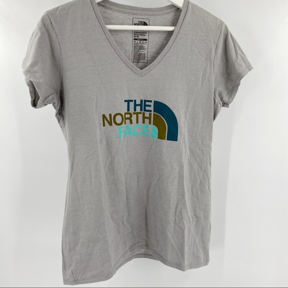 The North Face Tops - The North Face v neck grey t-shirt